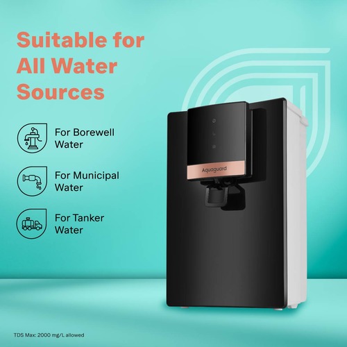 Eureka Forbes Aquaguard Enrich Neo Water Purifier with 9 Stage Purification 2 Year Filter Life UV e-Boiling  6 Litres Storage (ENRICH NEO UV+UF 2X) Black